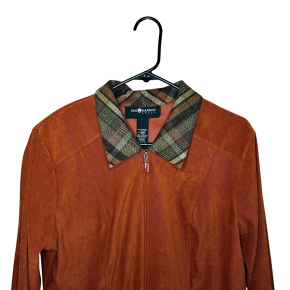 Sag Harbor Dress Orange Suit Jacket - Picture 2 of 4